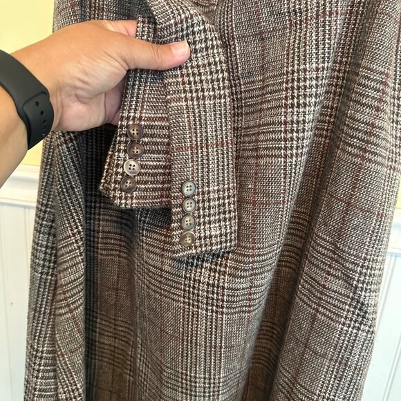 Vintage Earo Plaid Wrap Skirt With Button Detail & Tie Waist 2x - Picture 7 of 9